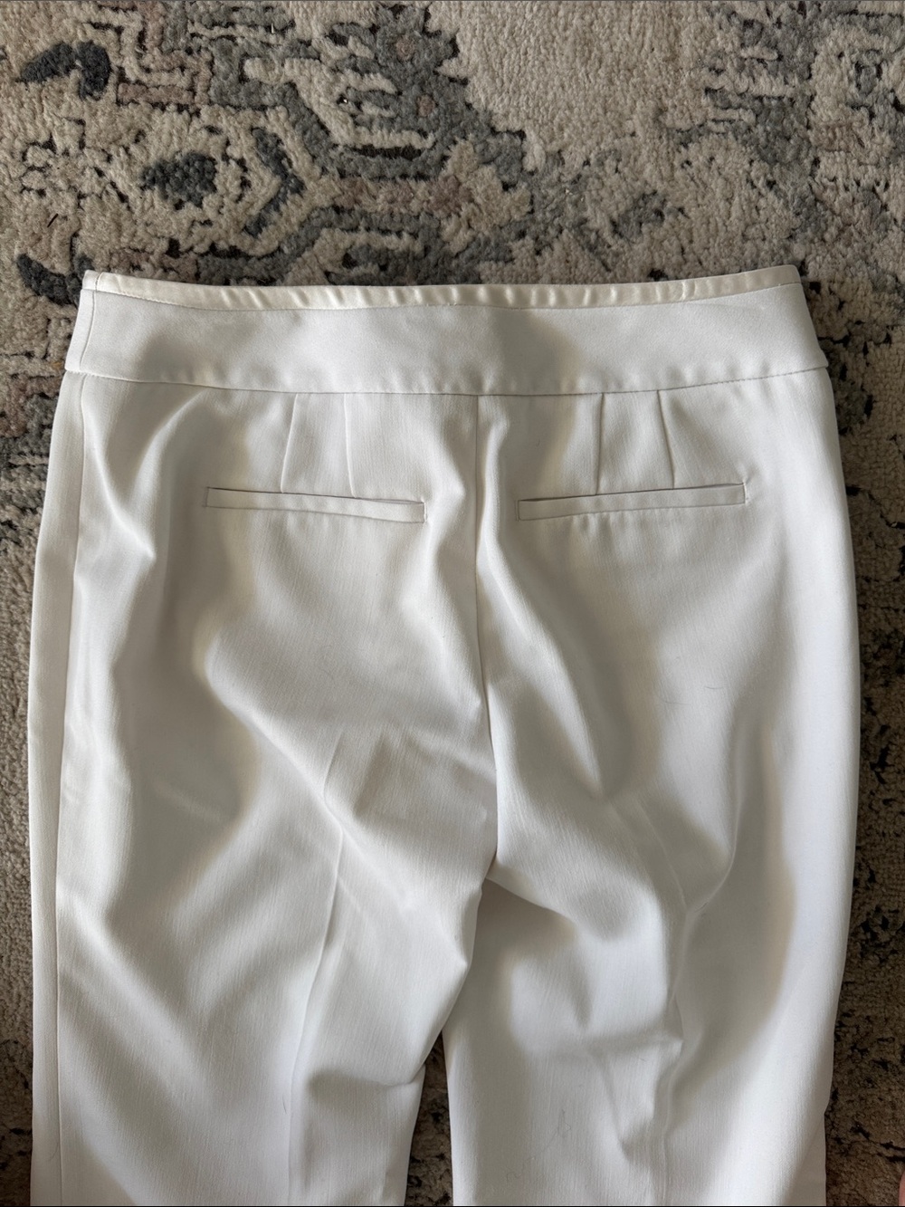 White House Black Market Women's White Legacy Dress Pants Wide Trousers 2R - Picture 6 of 6